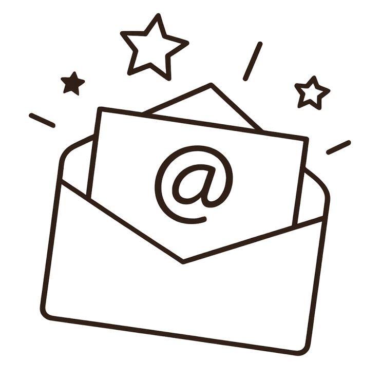 Email envelope with starts icon